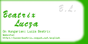 beatrix lucza business card